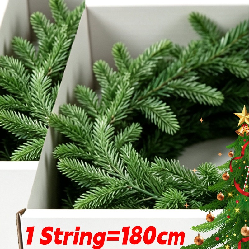 Christmas Tree Artificial - 人工クリスマスパインリーフ ニードルシミュレーション DIY パインガーランド 壁掛け バイン