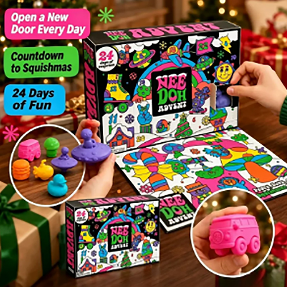 Advent Calendar Gift - 24個入り ニードー スクイッシュ フィジェット アドベントカレンダー ブラインドボックス