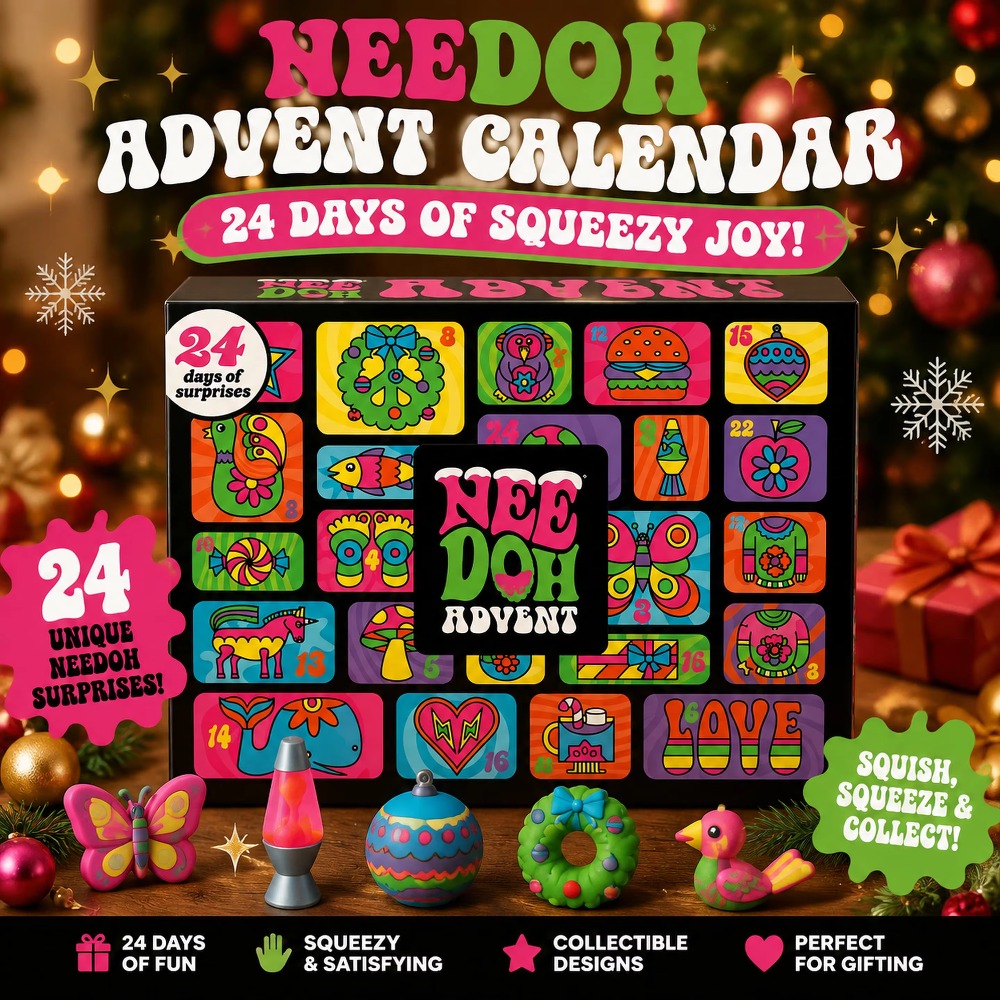 Advent Calendar Gift - NeeDoh 2026 アドベントカレンダー、13/24日間の3D PVCカウントダウン、クリスマス・新年のサプライズギフト