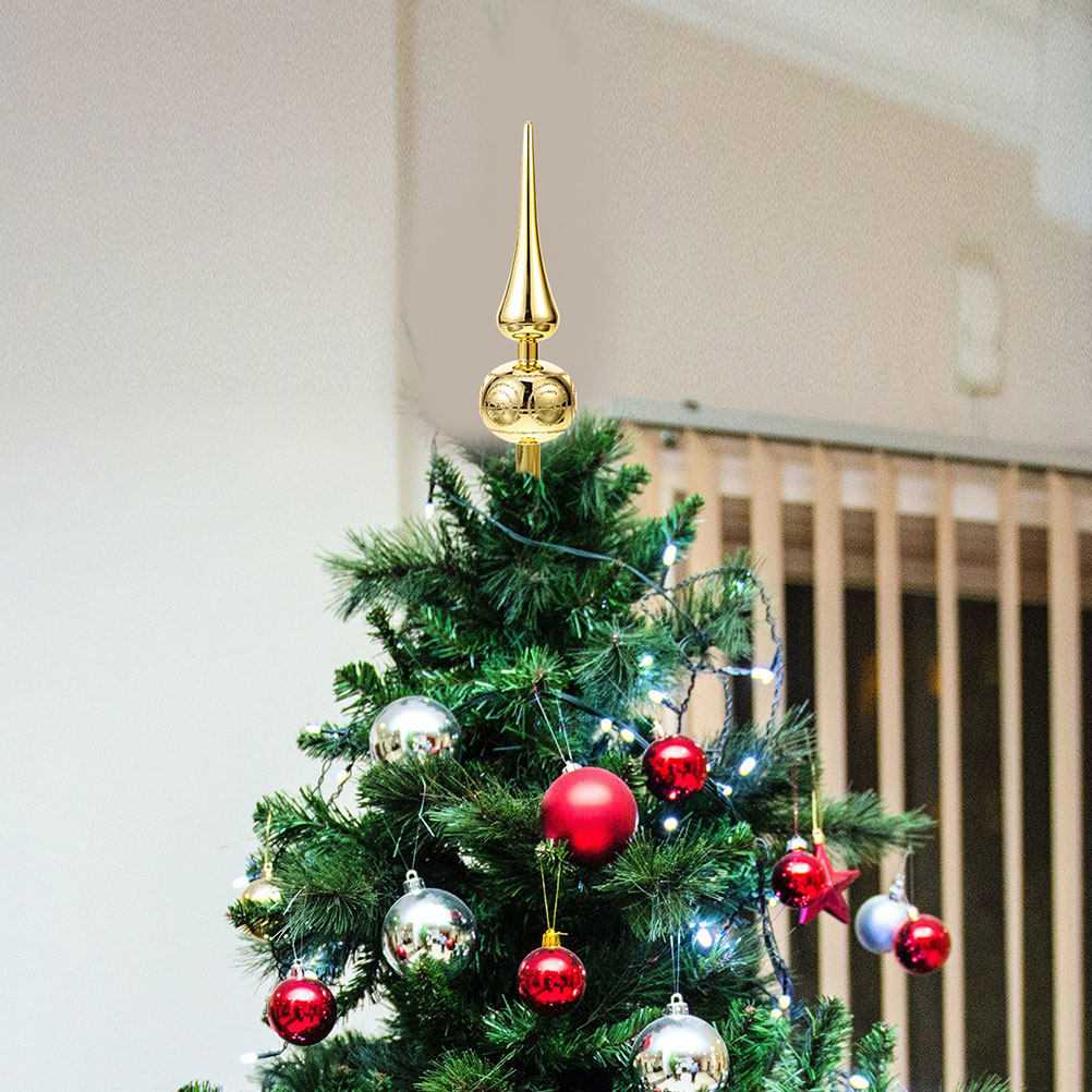 Star Tree Topper - 2個入り エレガントなクリスマスツリートッパースター グリッター球体オーナメント 色褪せにくいクリエイティブデザイン ホリデーパーティー ホームデコレーション