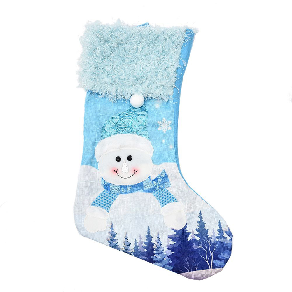 大きな青い編み物のクリスマスストッキング 47x30cm。サ - Christmas Stocking Hanging のレビューと価格