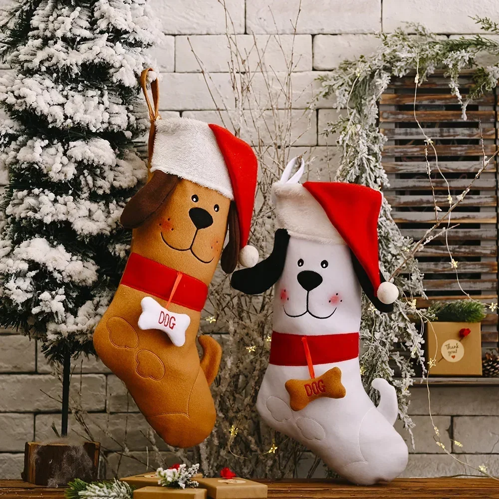 骨の形をしたクリスマスストッキング,クリスマスギフトバッグ, - Christmas Stocking Hanging のレビューと価格