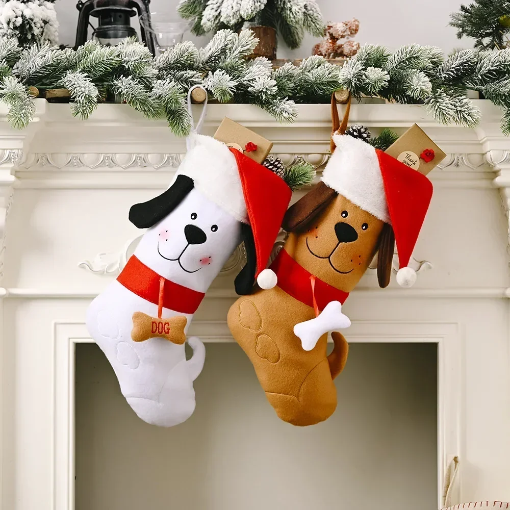 骨の形をしたクリスマスストッキング,クリスマスギフトバッグ, - Christmas Stocking Hanging のレビューと価格