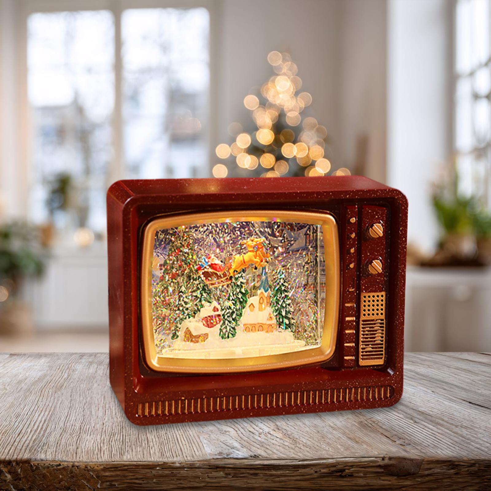 テレビ型ミュージックライトランタン オフィスデスク飾り クリ - Snow Globe Musical のレビューと価格