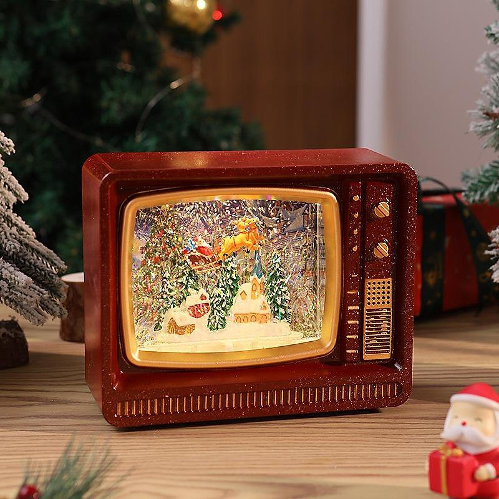 テレビ型ミュージックライトランタン オフィスデスク飾り クリ - Snow Globe Musical のレビューと価格