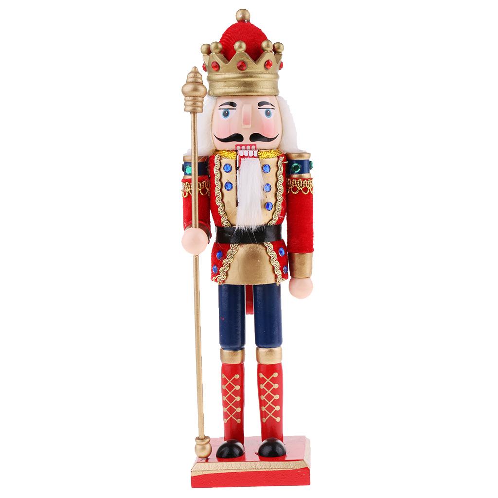 手描きの木製くるみ割り人形兵士モデル、正方形の台座付き、子供 - Nutcracker Figurine のレビューと価格