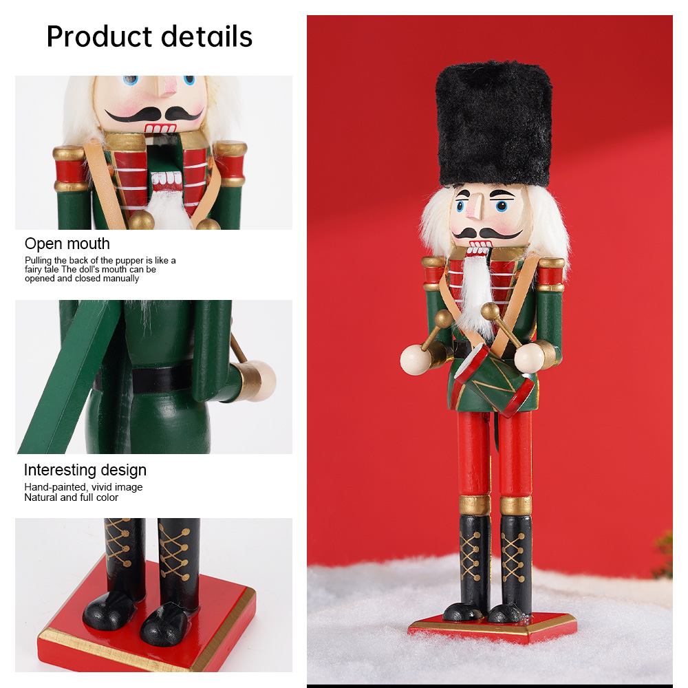 30 センチメートル木製くるみ割り人形飾り兵士フィギュア手作 - Nutcracker Figurine のレビューと価格
