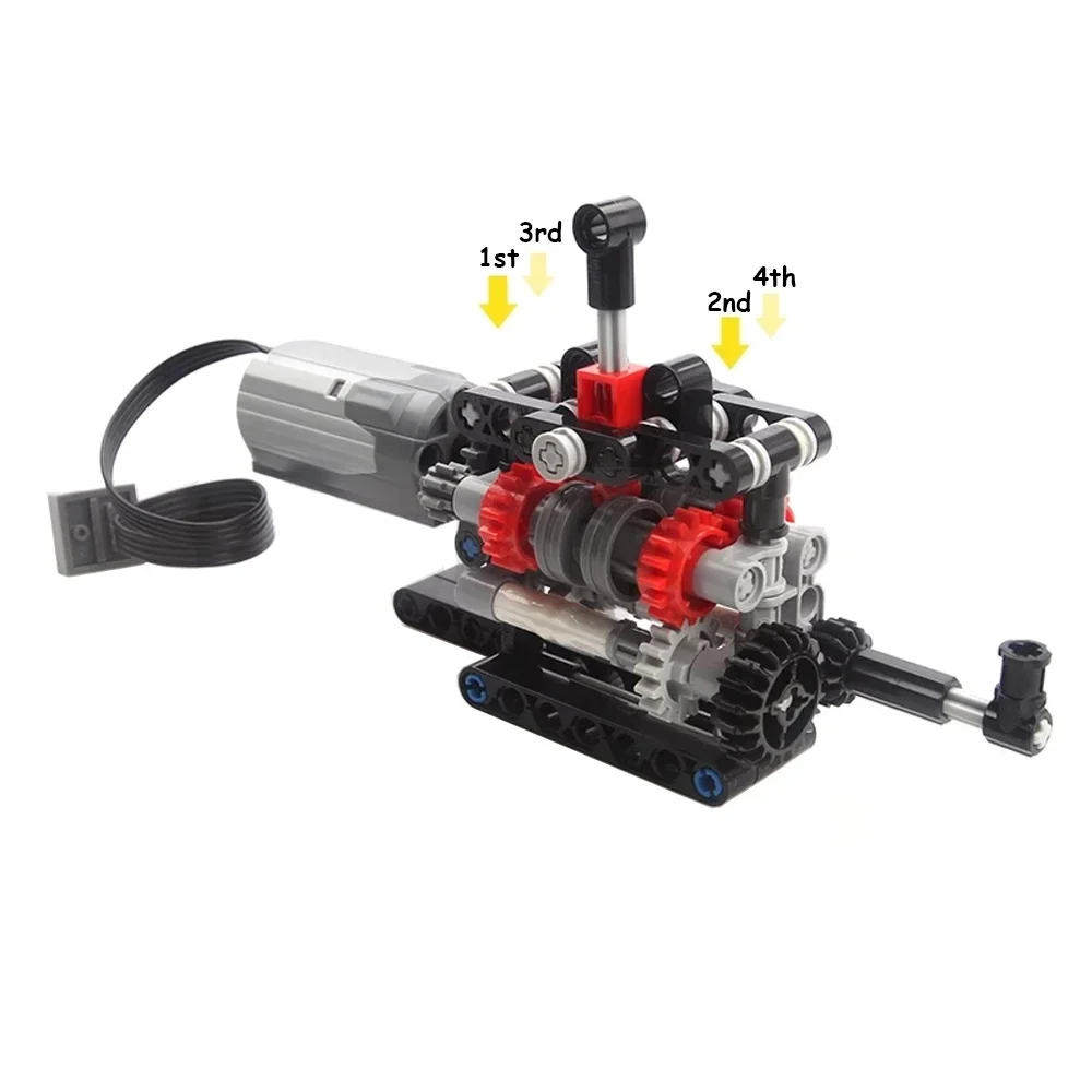 Moc-ハイテク4速ギアボックス手動トランスミッションキット - Lego Set Technic のレビューと価格