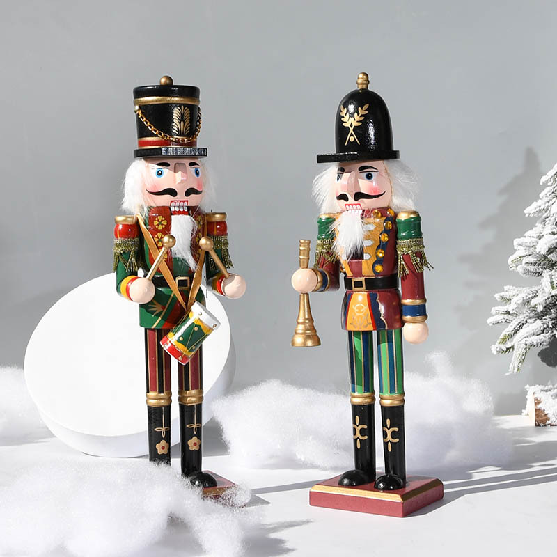 30CM 木製くるみ割り人形兵士 ヴィンテージクリスマスオー - Nutcracker Figurine のレビューと価格