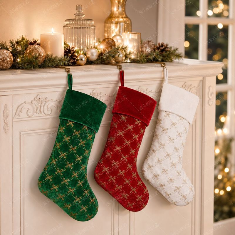 新しいクリスマスストッキングオーナメント、クリスマスツリー吊 - Christmas Stocking Hanging のレビューと価格