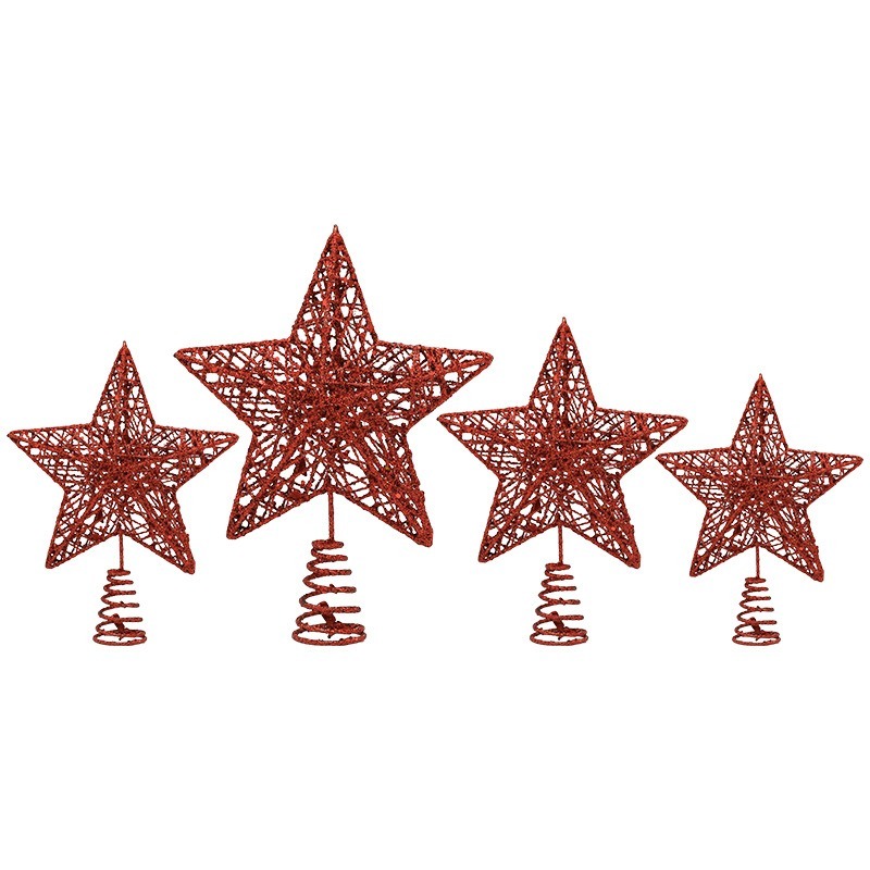 キラキラ光るアイアン製クリスマスツリートッパースター。ゴール - Star Tree Topper のレビューと価格