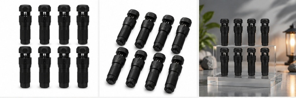 8個入り、防水仕様の低電圧用貫通式ワイヤーコネクター。屋外照 - Christmas Lights Outdoor のレビューと価格